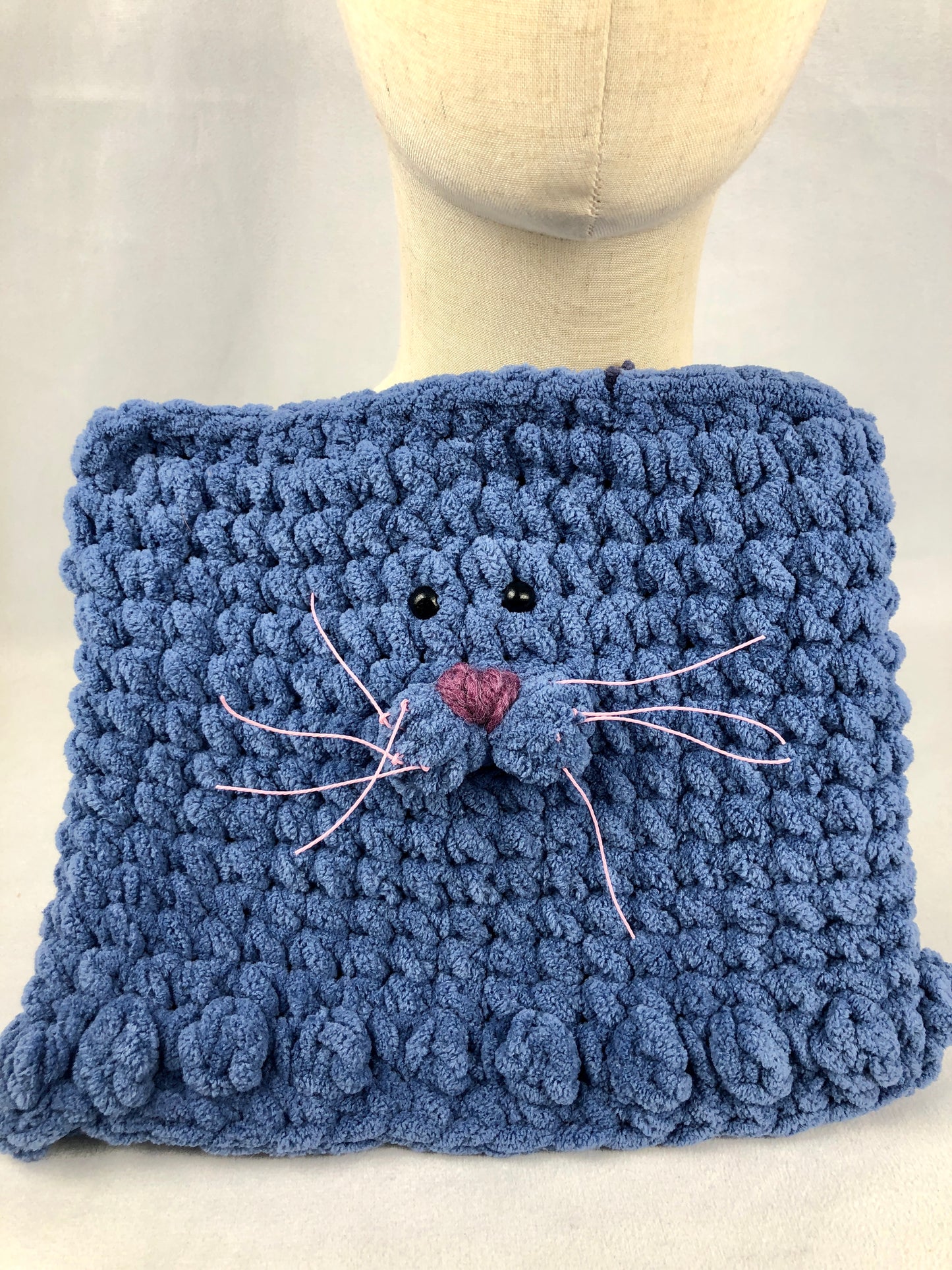 Blue cat beanie hat
