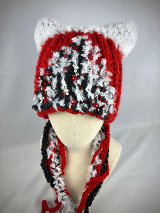 Red Christmas cat hat