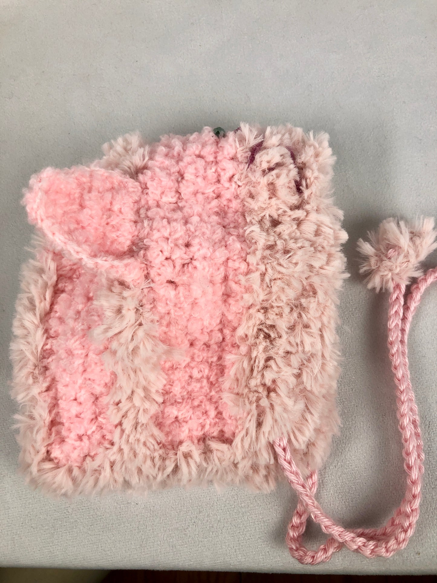 Pink baby bonnet style cat hat