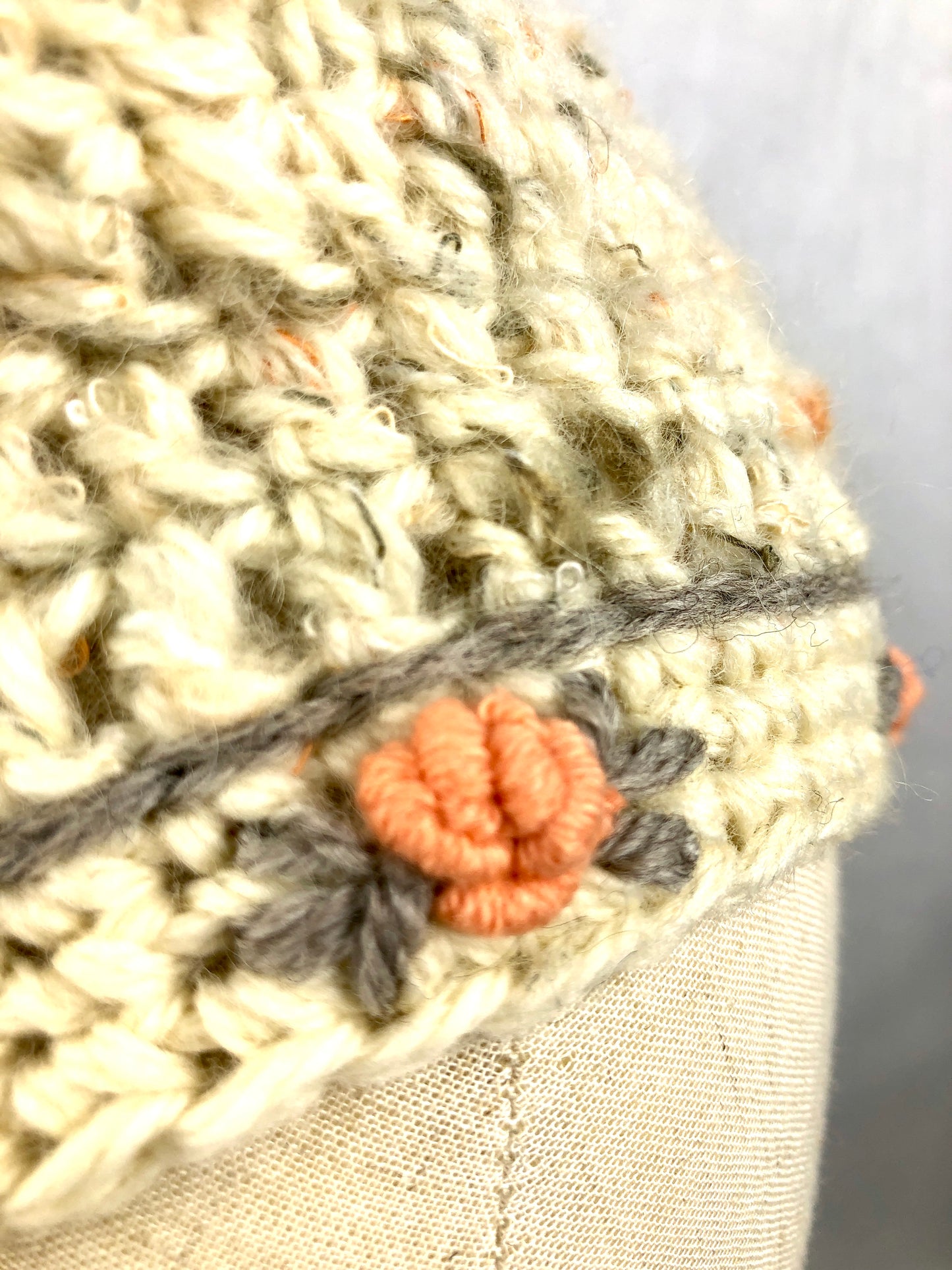 Beige mohair beret
