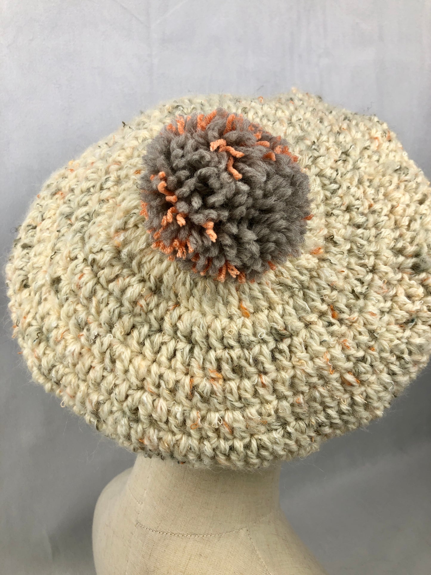Beige mohair beret