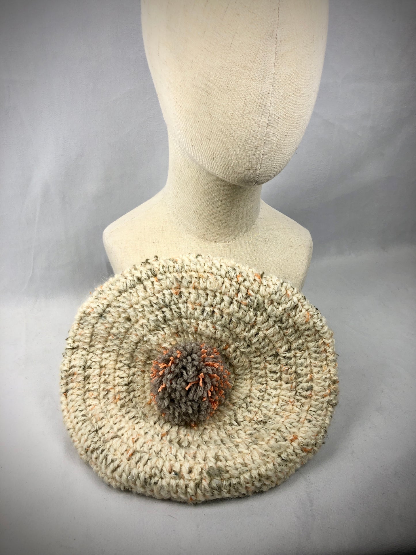 Beige mohair beret