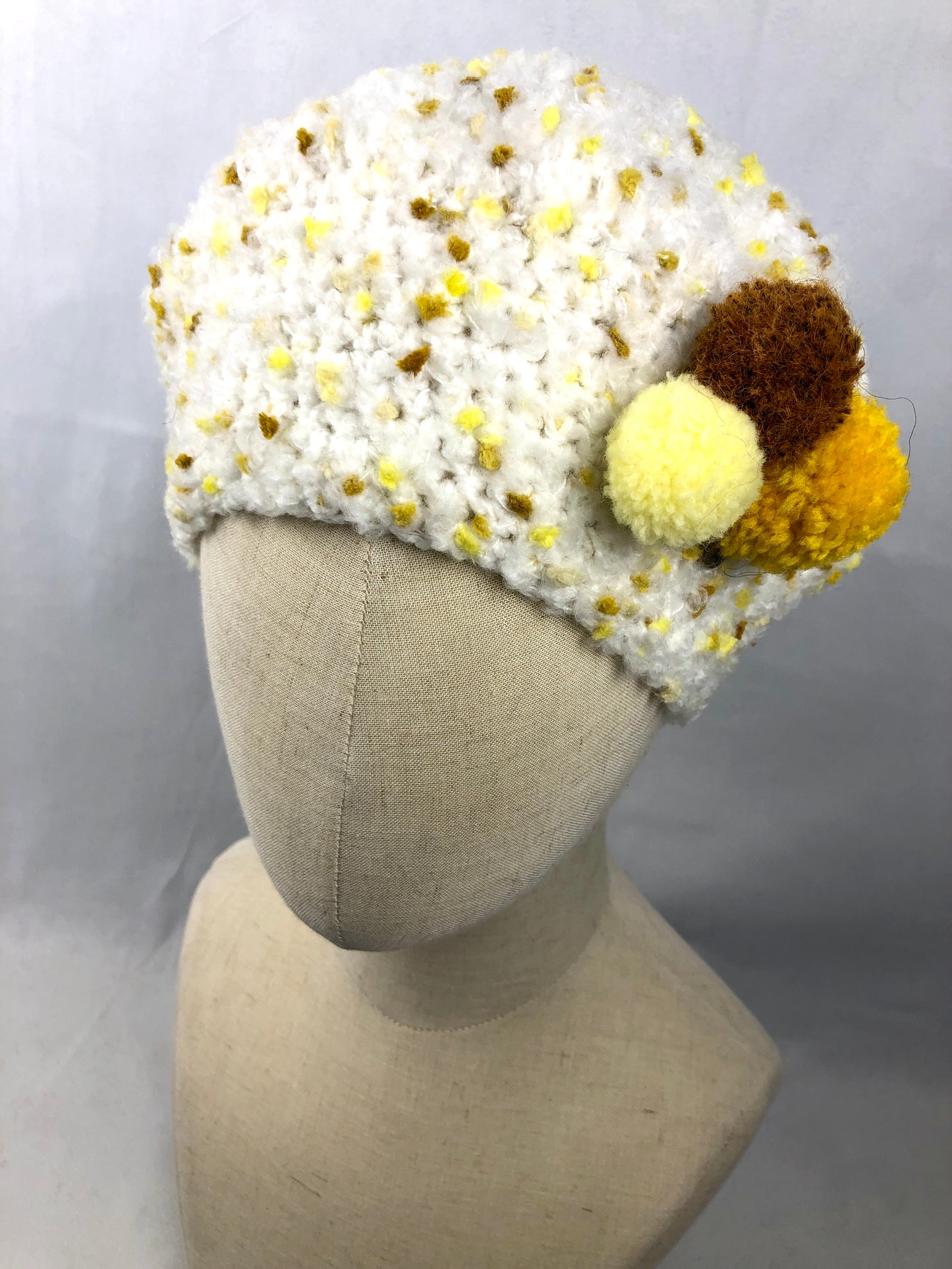 White yellow beret