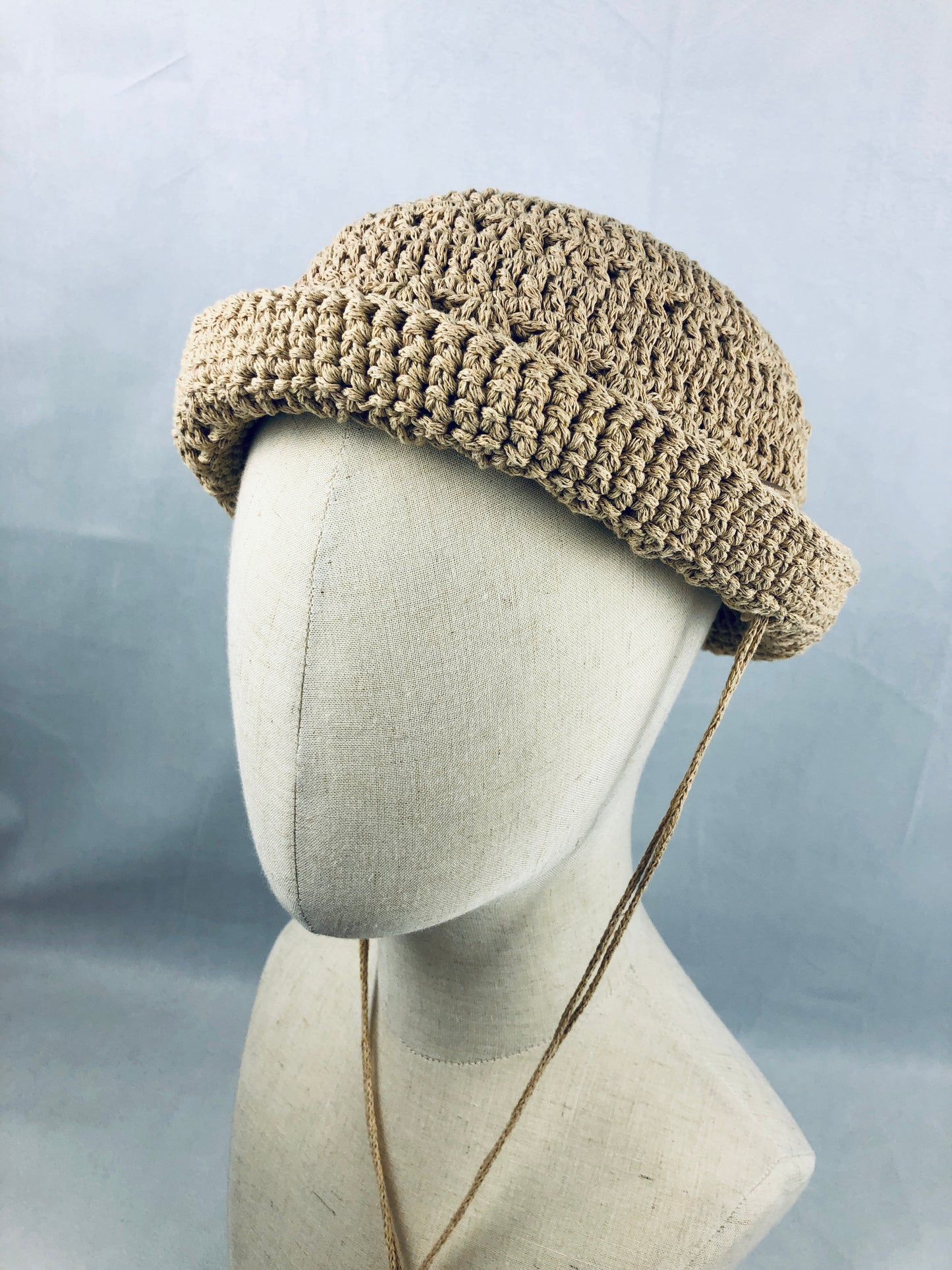 Beige summer bucket hat