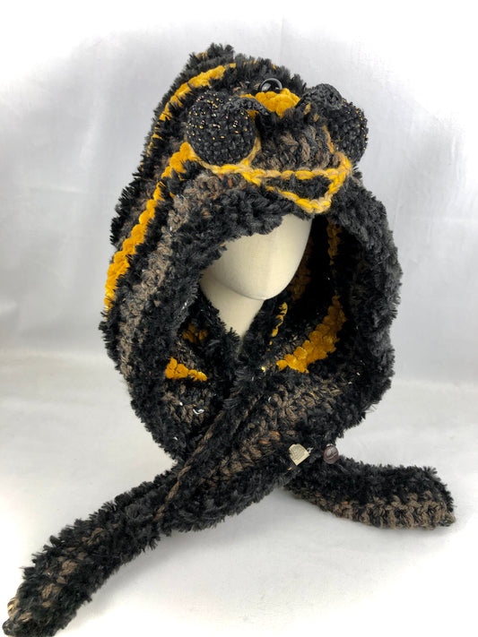Bee hood scarf hat
