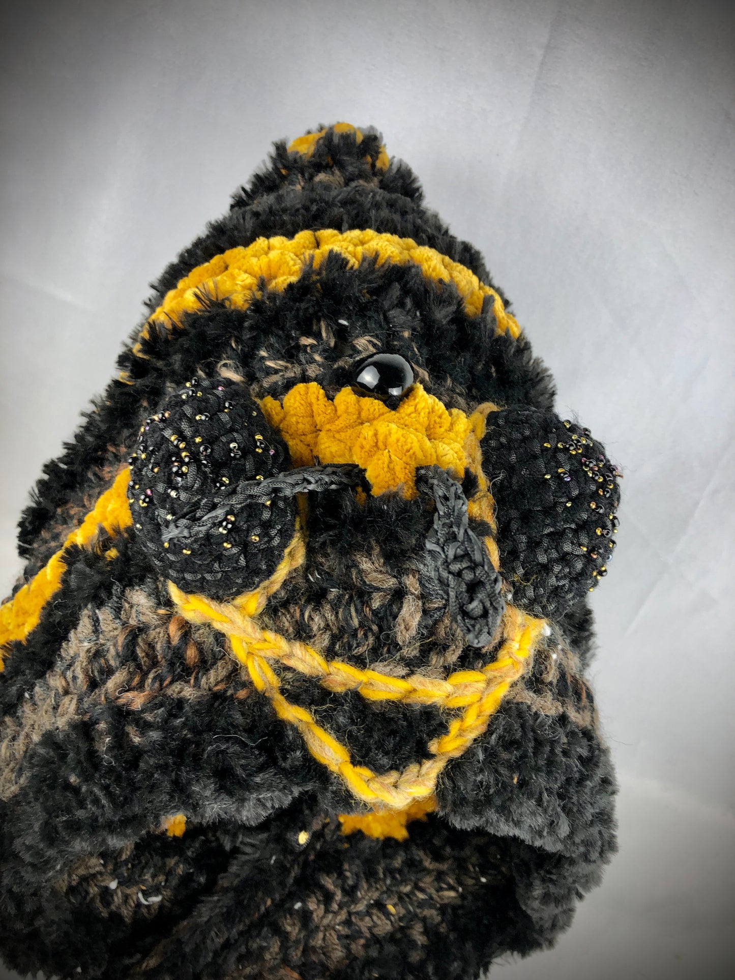 Bee hood scarf hat