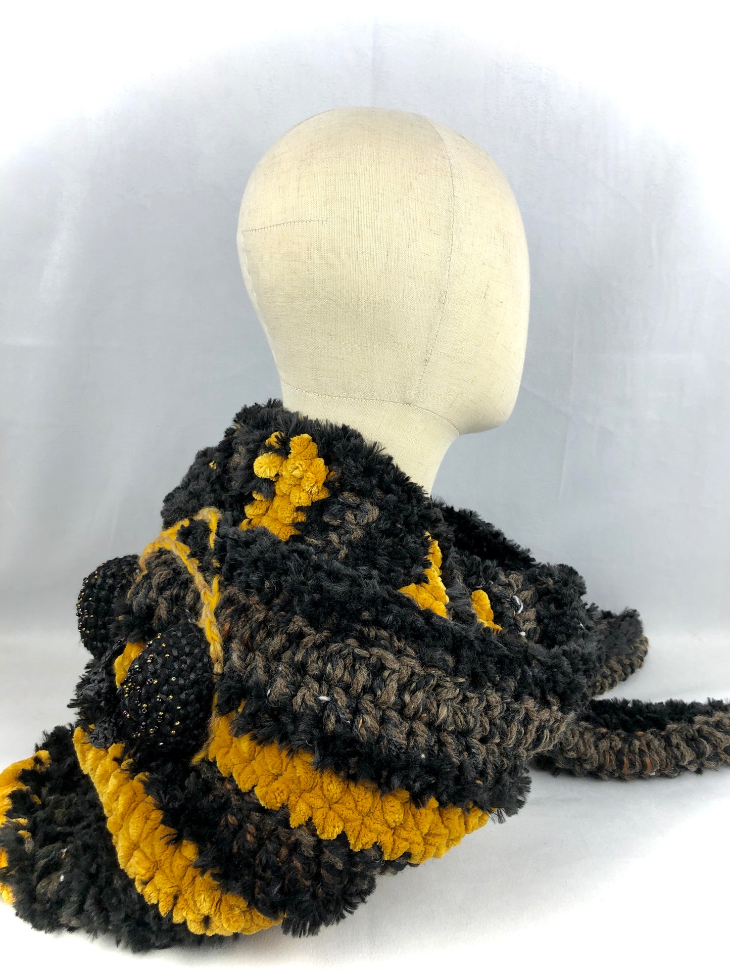 Bee hood scarf hat