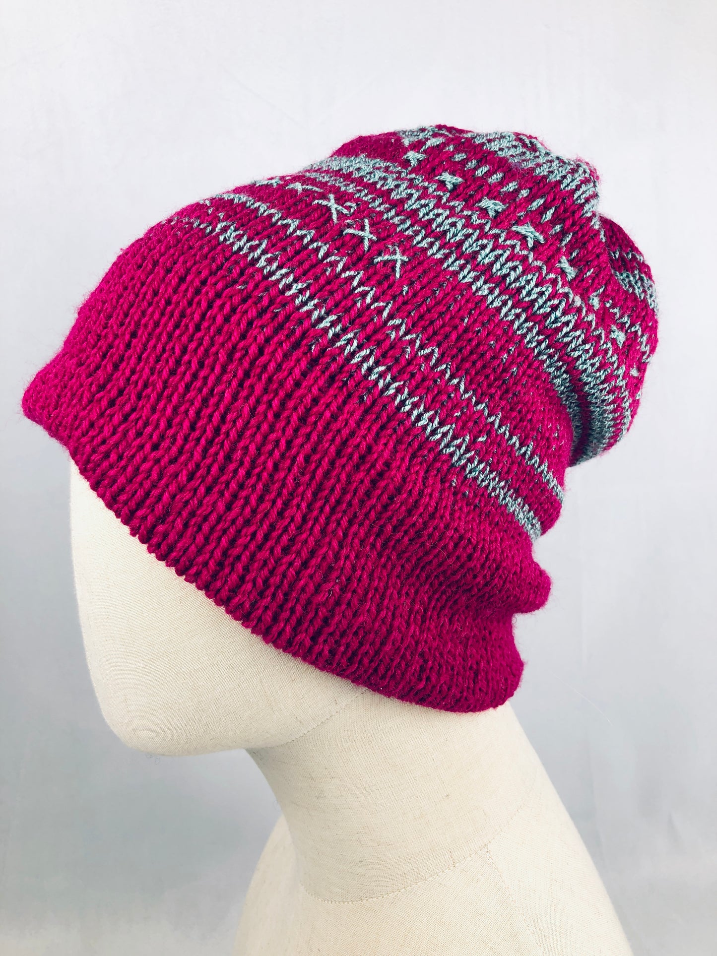Magenta pink beanie toque hat