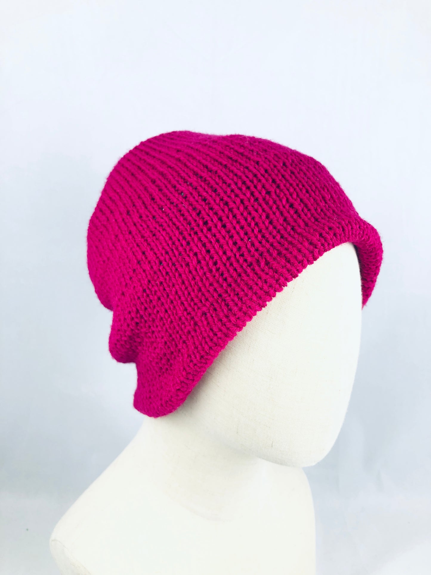 Magenta pink beanie toque hat