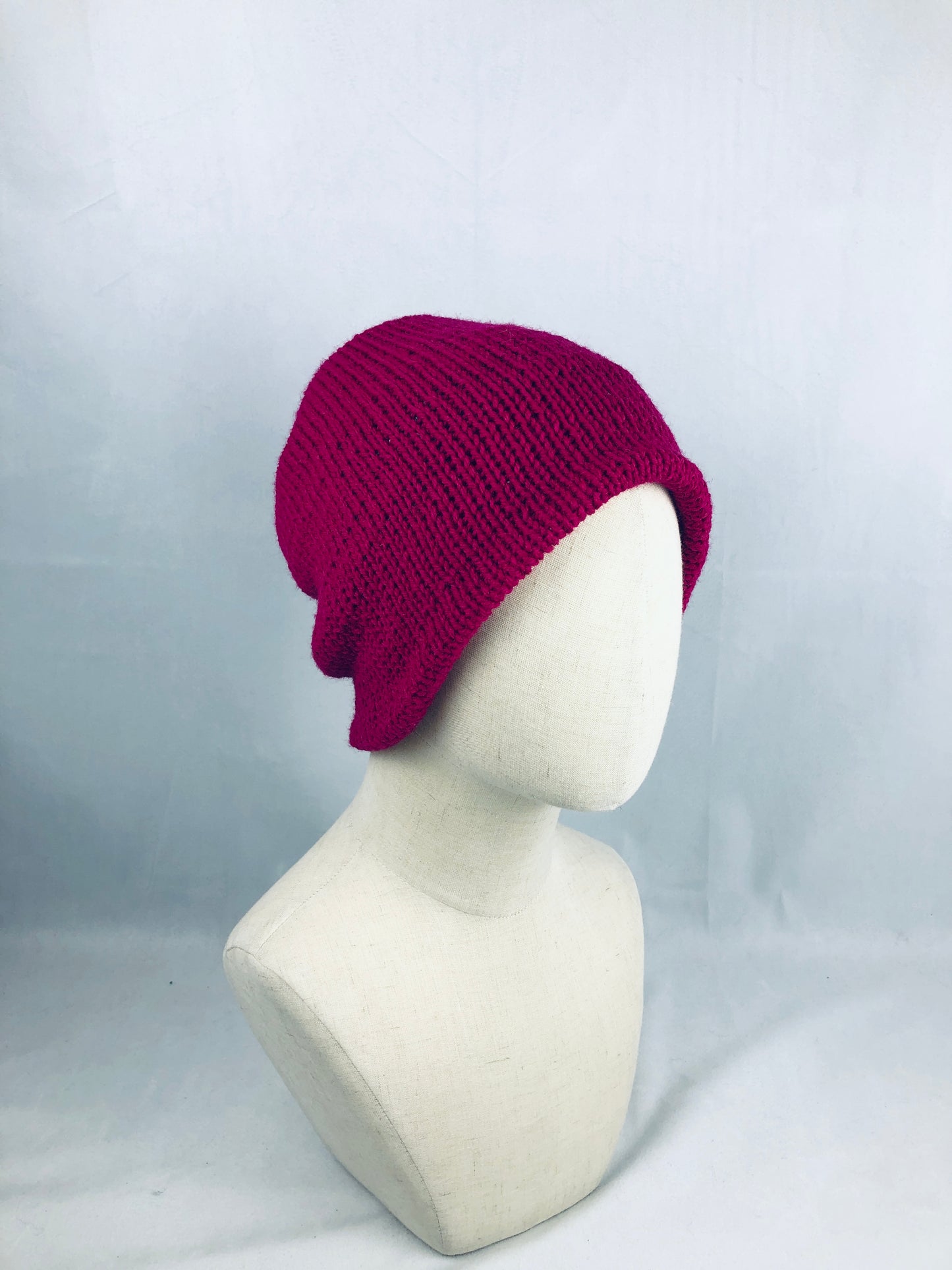 Magenta pink beanie toque hat