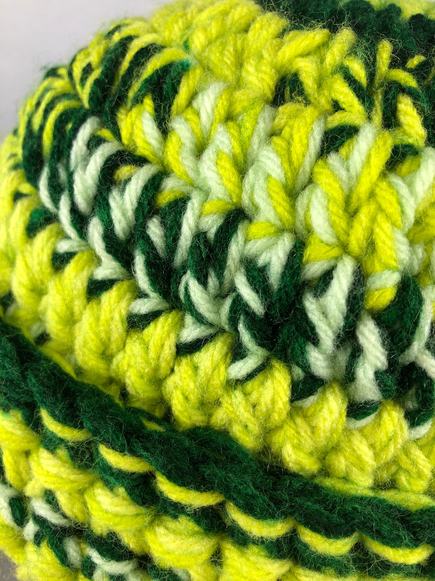 Green yellow beanie toque hat