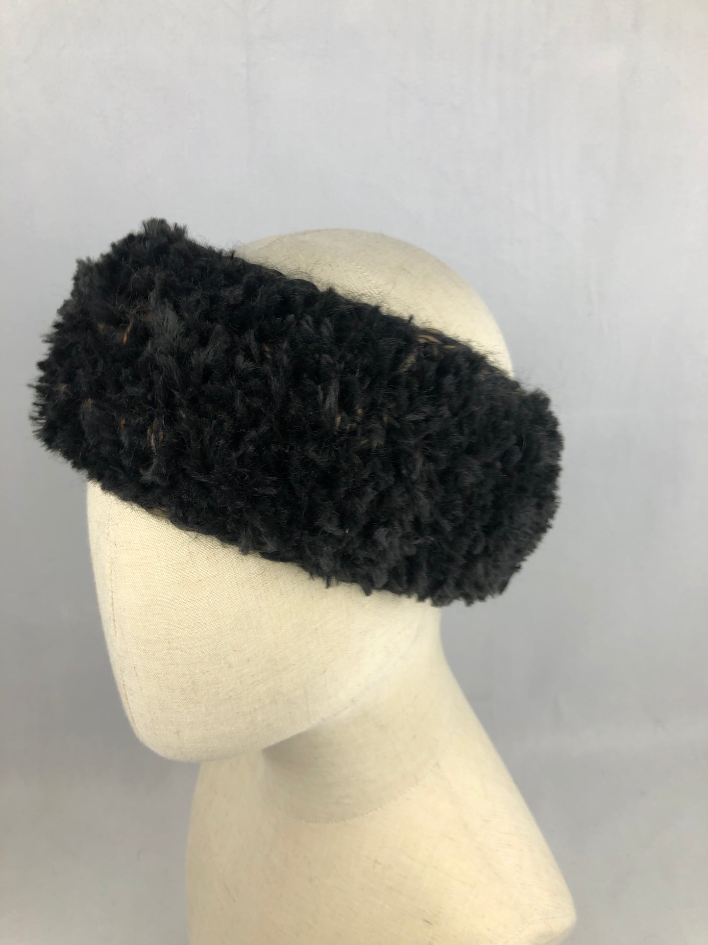 Black fuzzy headband
