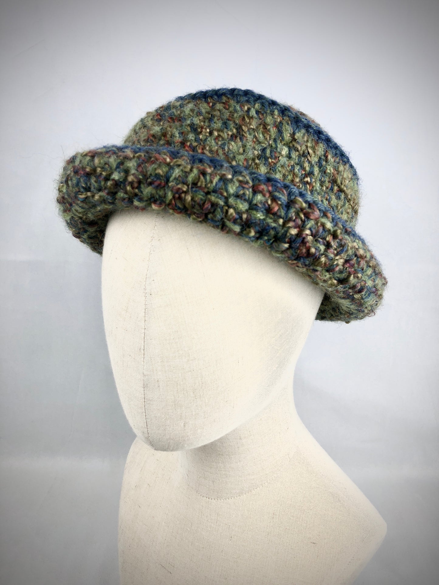 Olive green fisher bucket hat