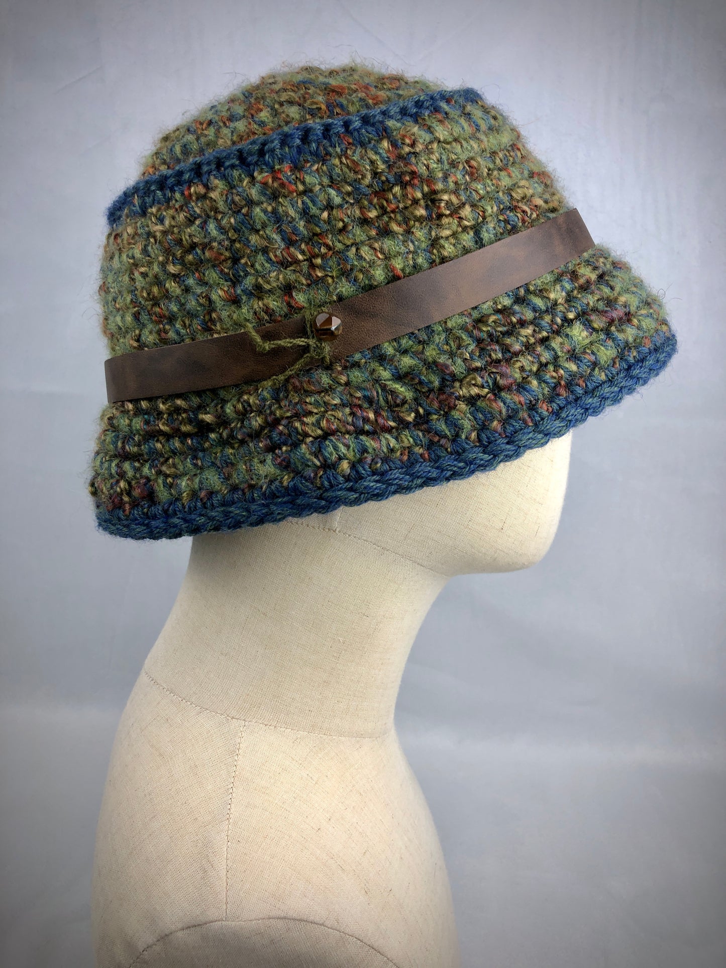 Olive green fisher bucket hat