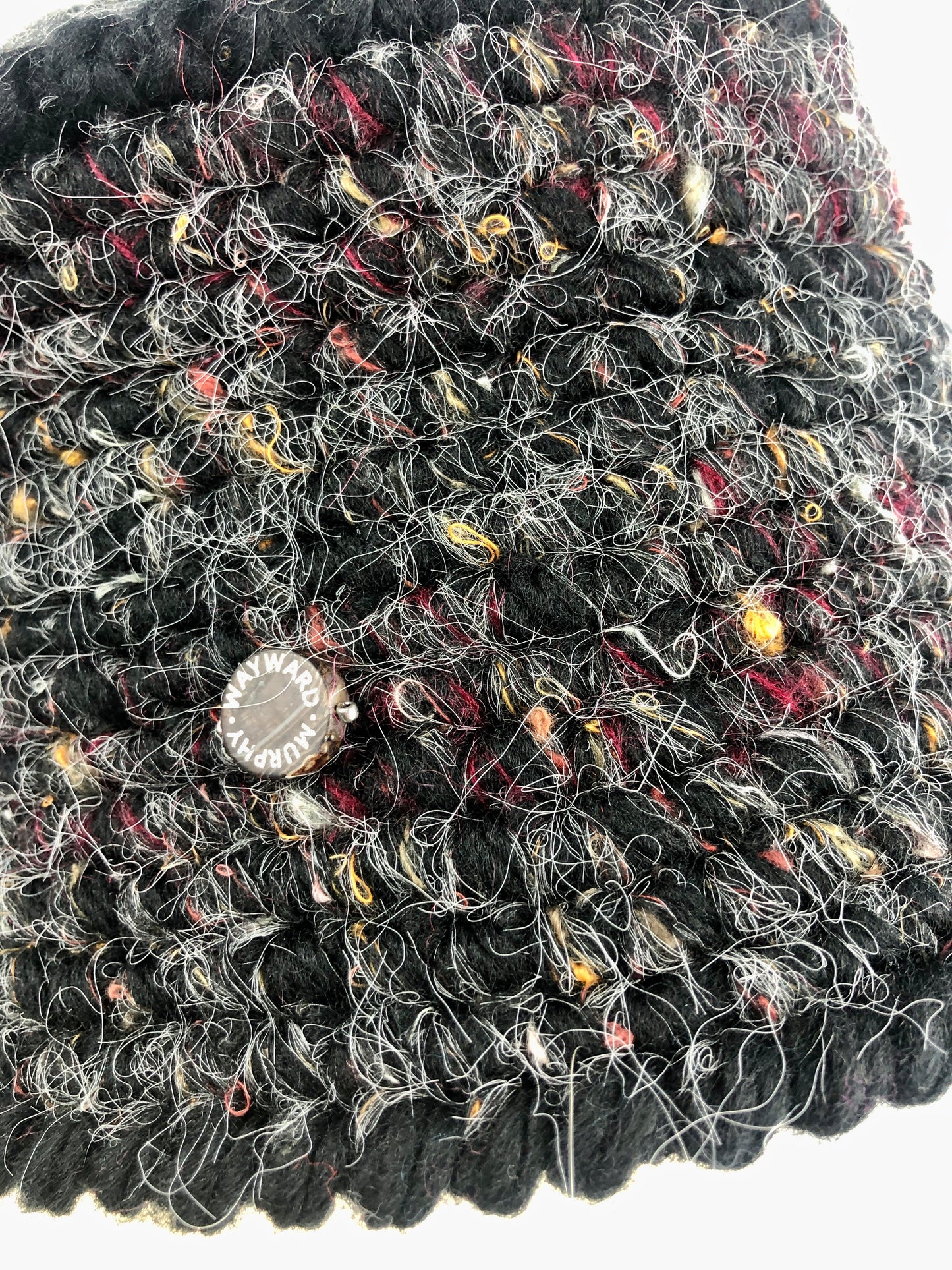 Black tweed wool bucket