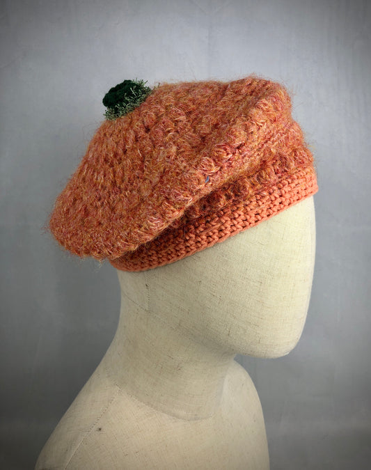 Pumpkin wool beret