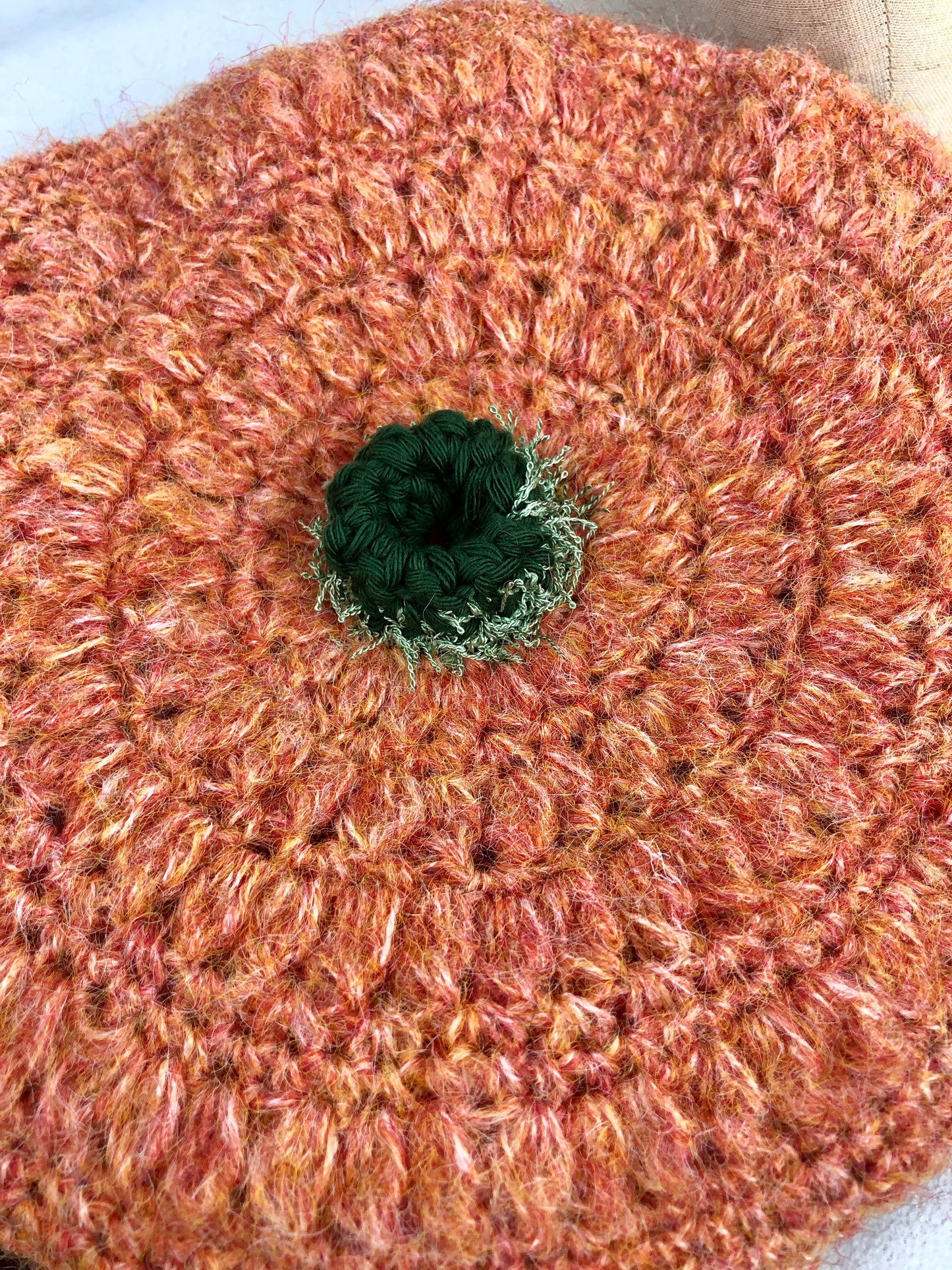 Pumpkin wool beret