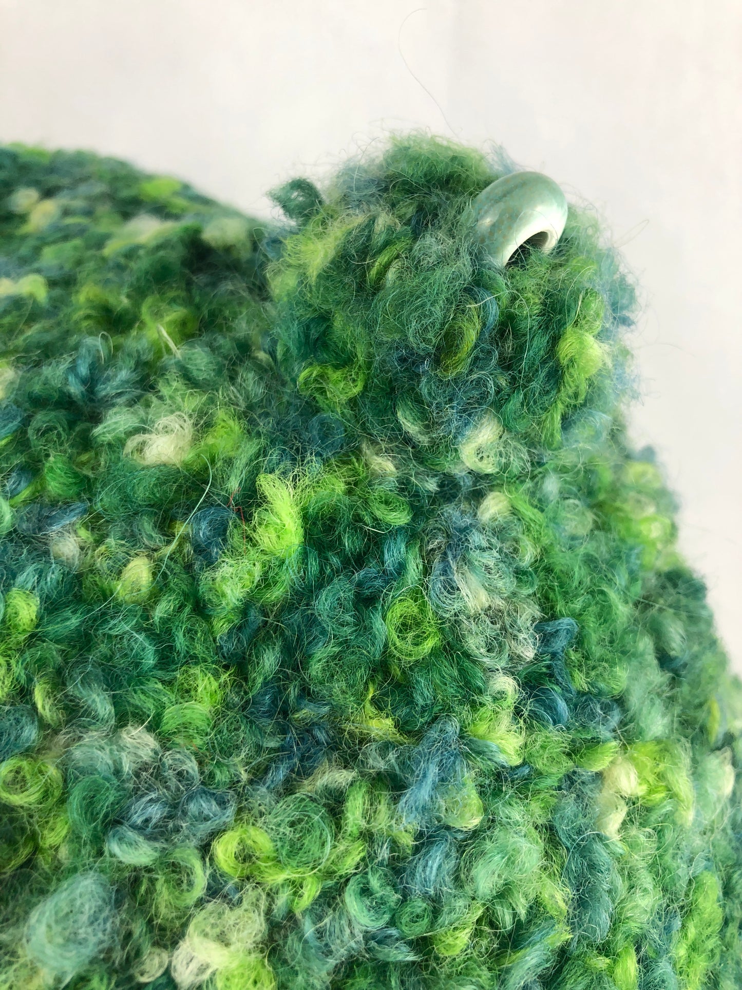 Green wool beret