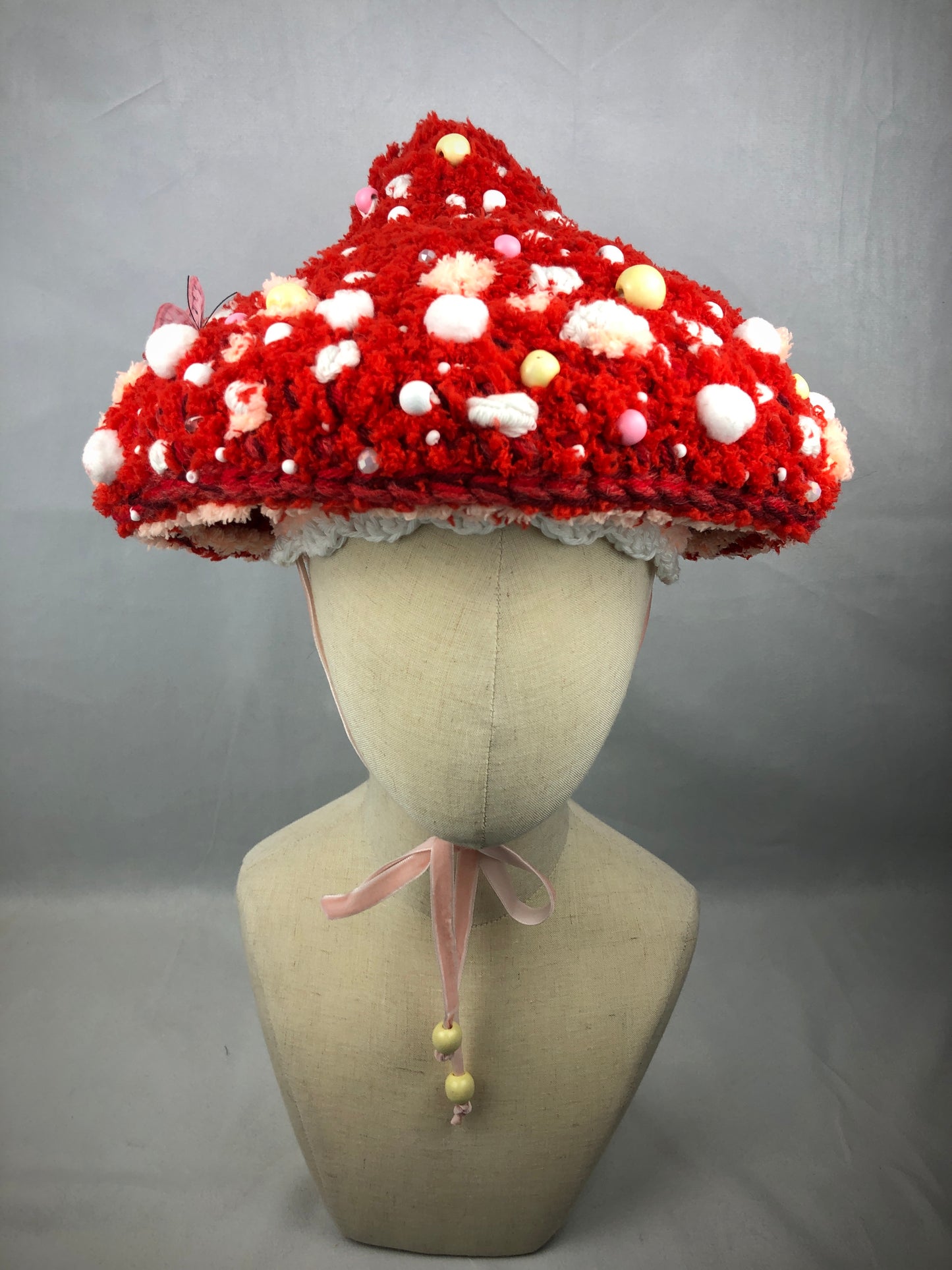 Red mushroom hat. Festival hat