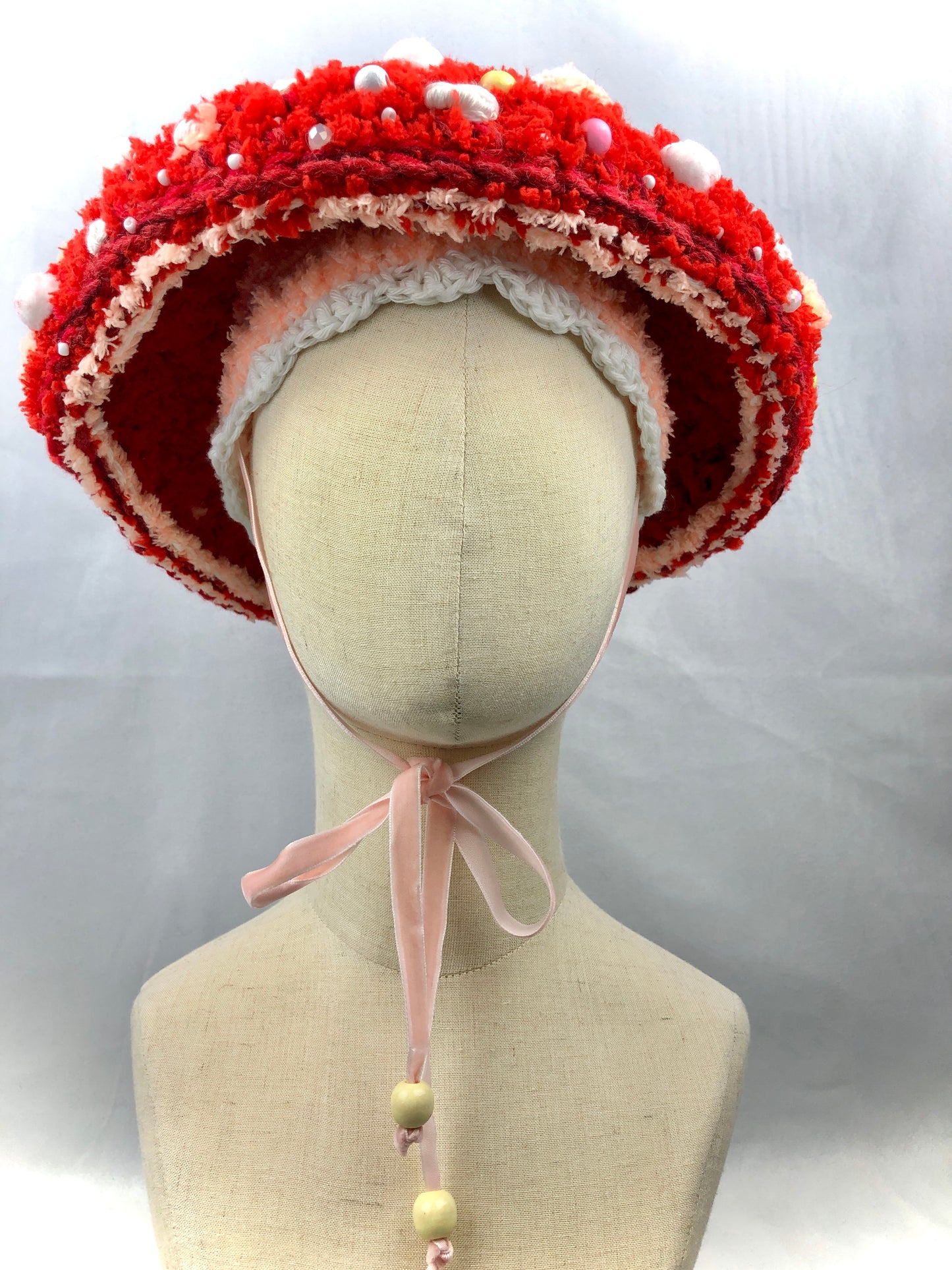 Red mushroom hat. Festival hat