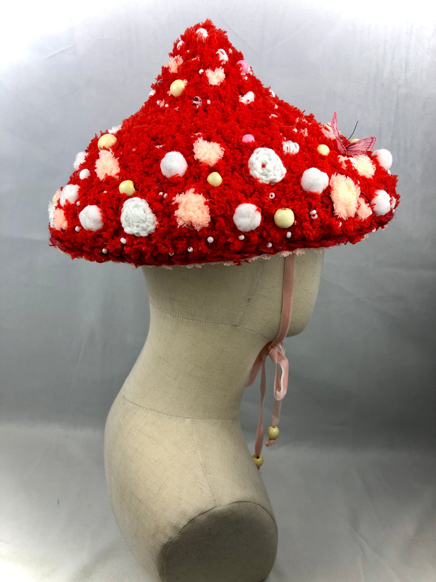 Red mushroom hat. Festival hat