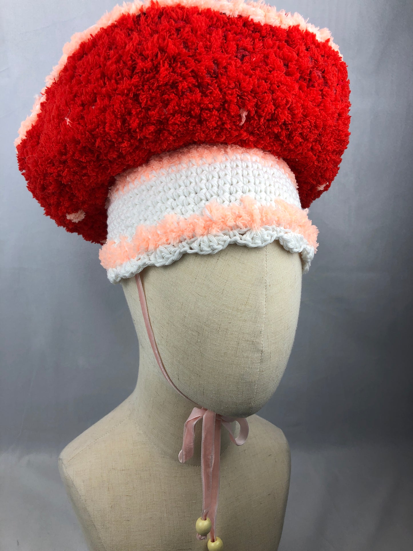 Red mushroom hat. Festival hat