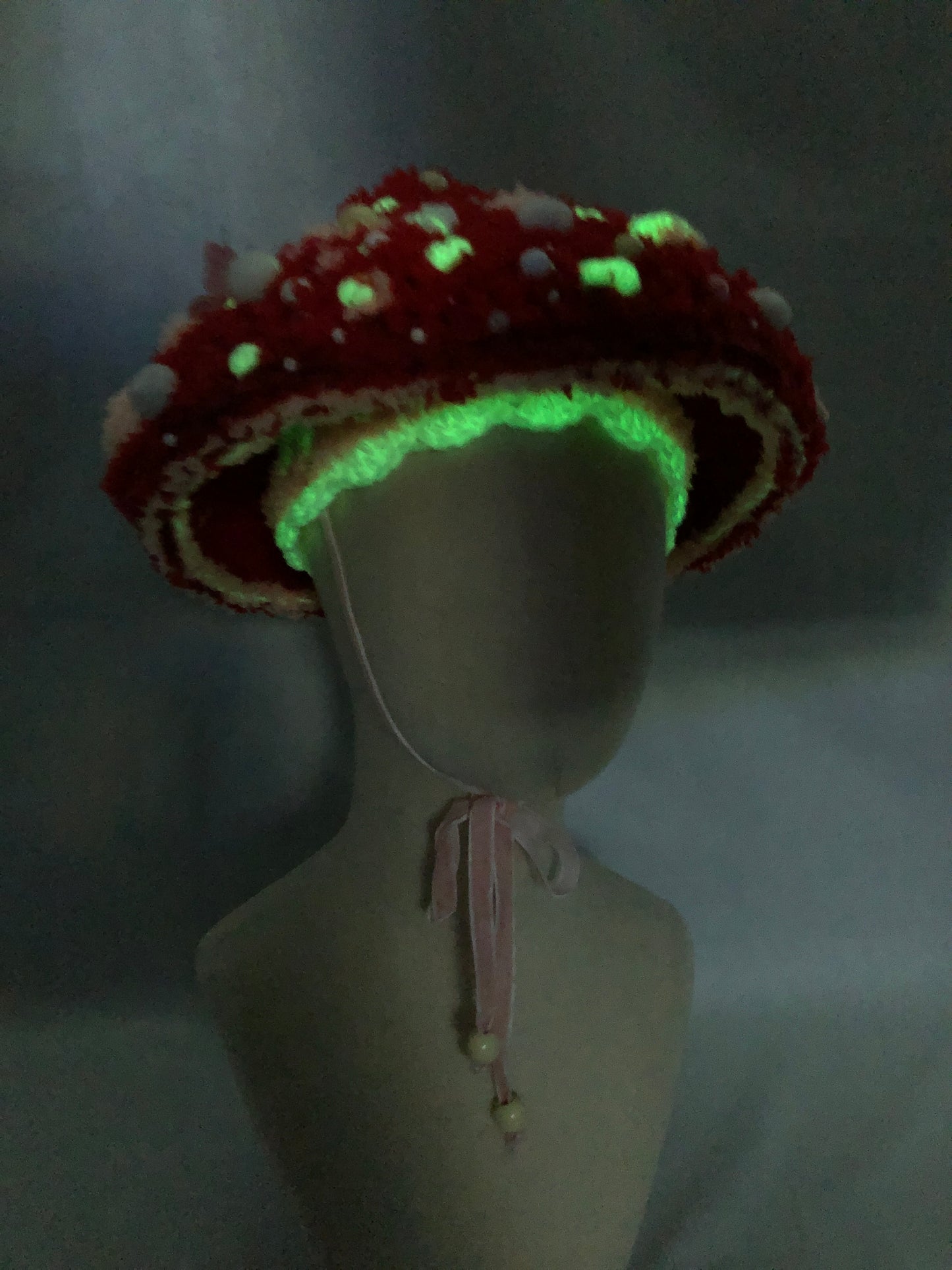 Red mushroom hat. Festival hat