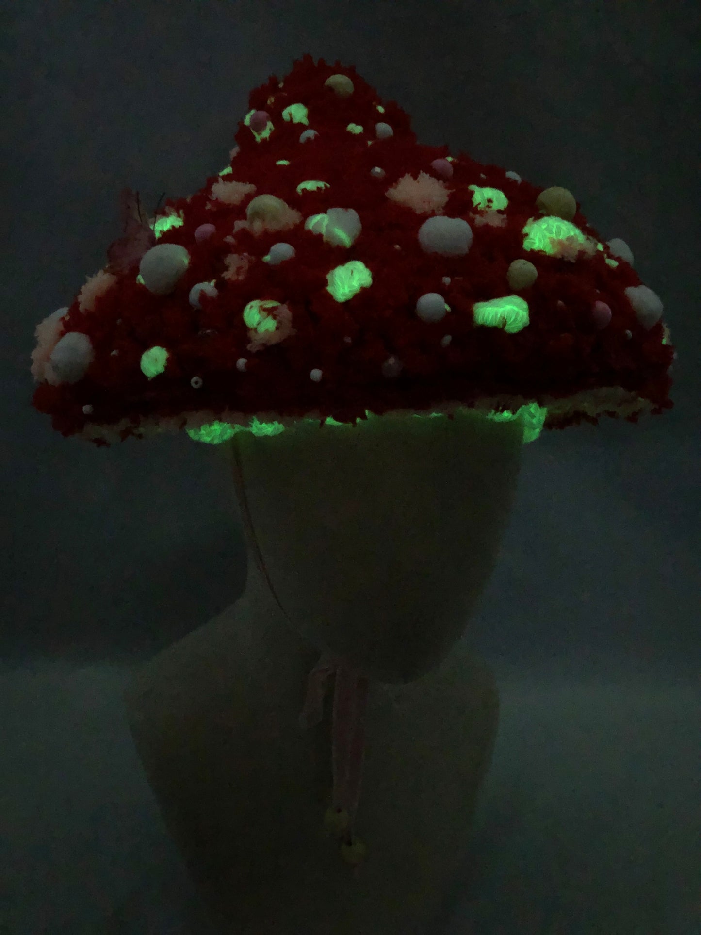 Red mushroom hat. Festival hat
