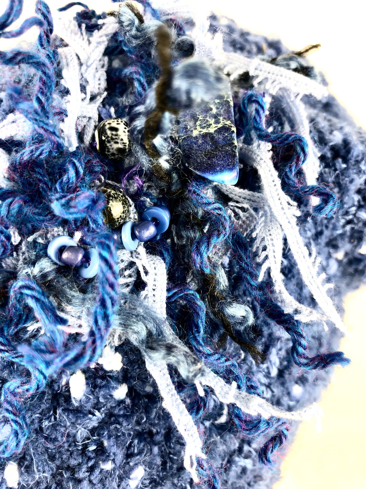 Blue slouchy beanie toque hat