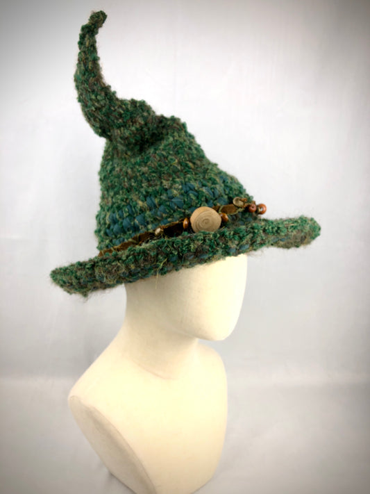 Green moss wizard hat. Cosplay/Festival/Halloween