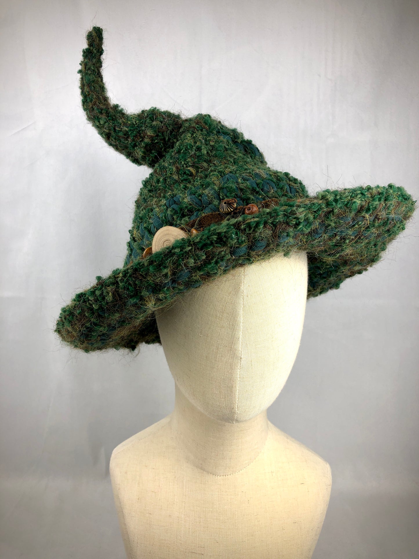 Green moss wizard hat. Cosplay/Festival/Halloween