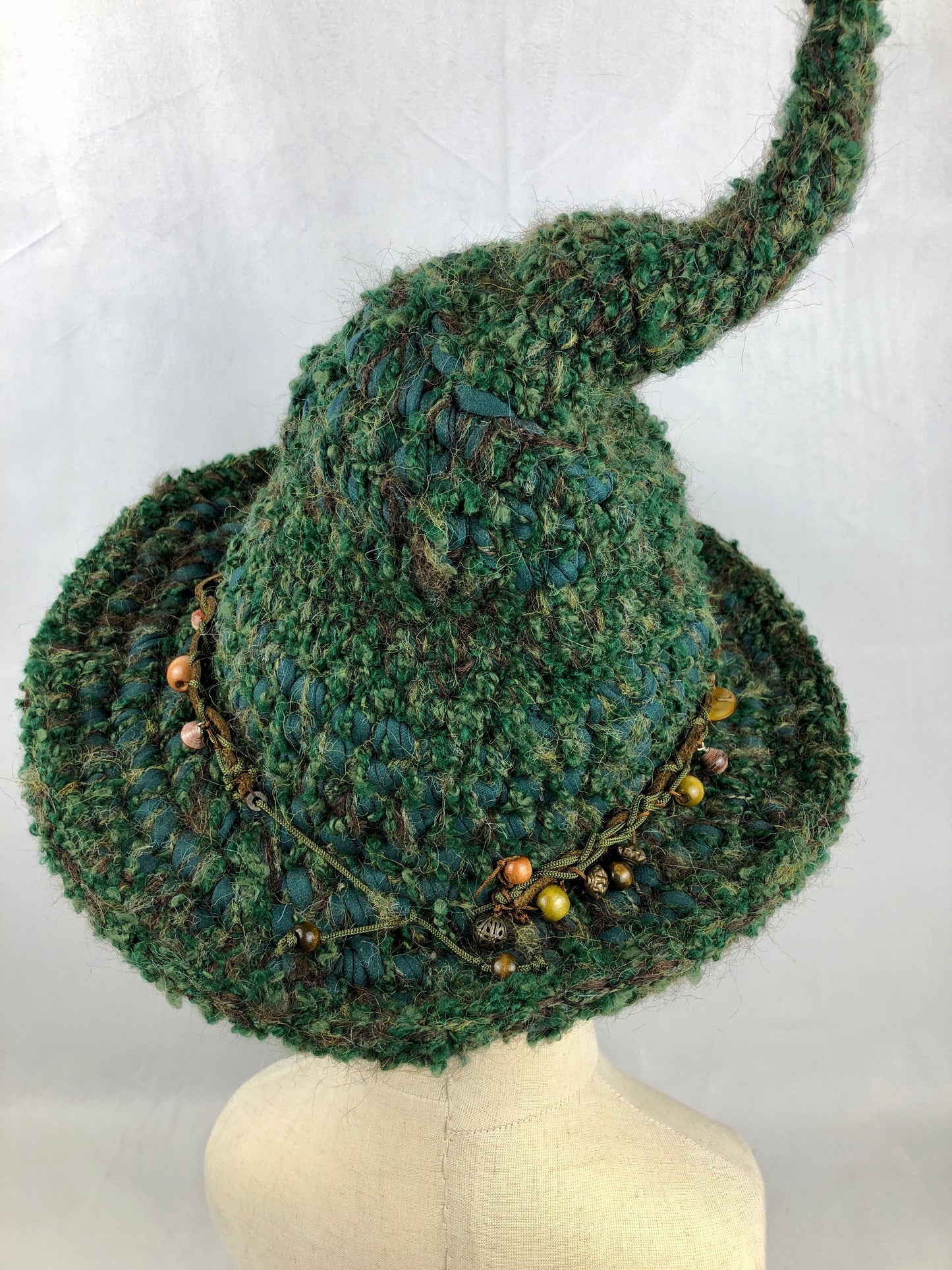 Green moss wizard hat. Cosplay/Festival/Halloween