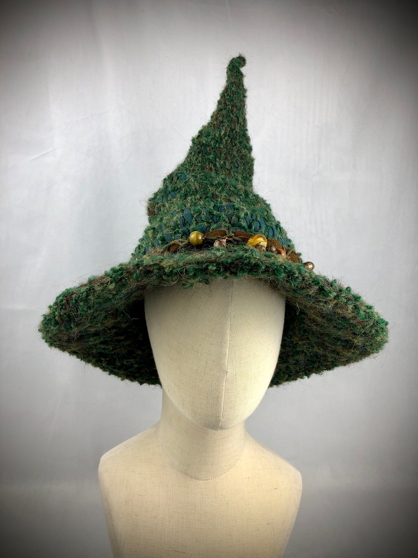 Green moss wizard hat. Cosplay/Festival/Halloween