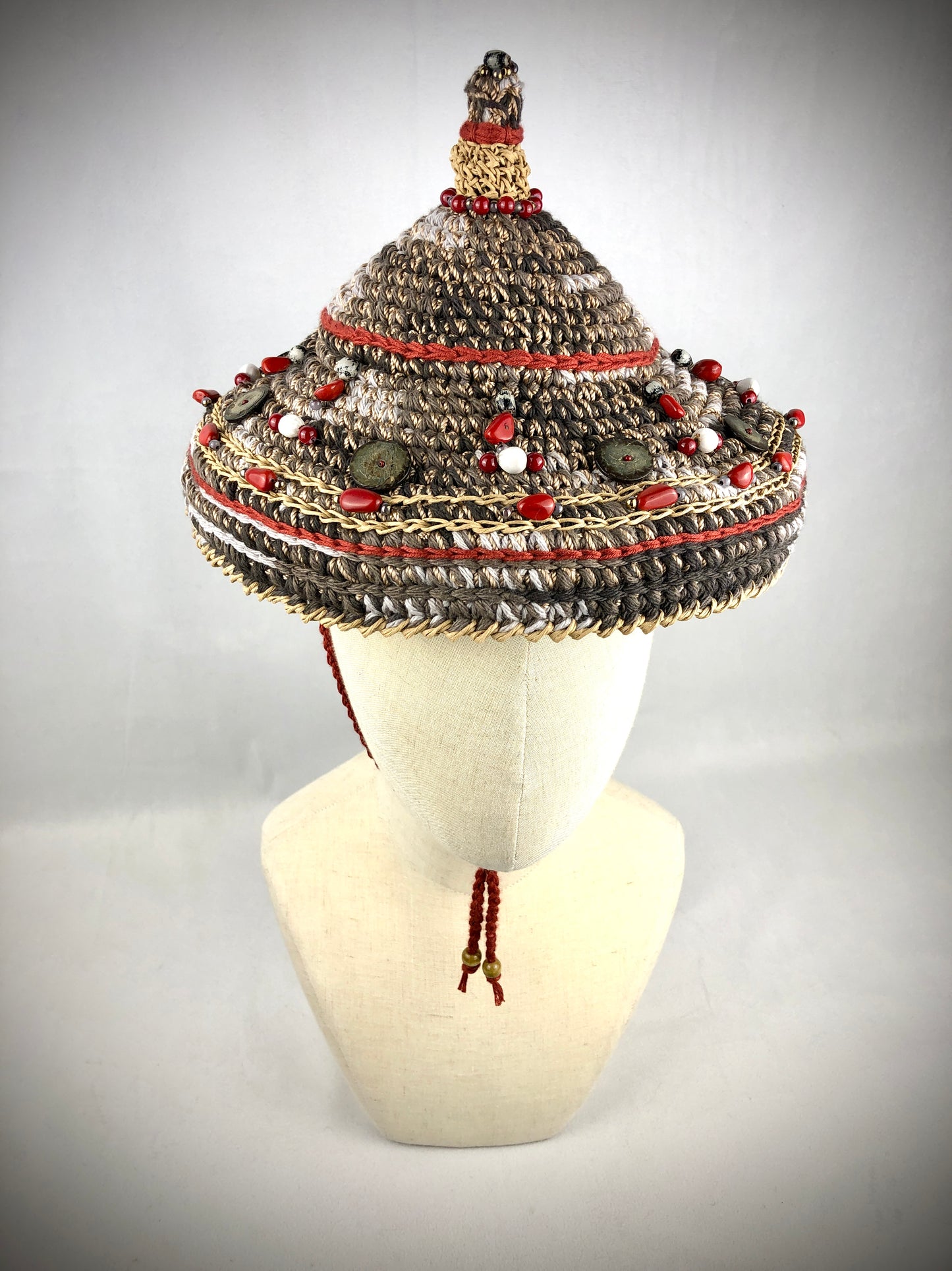 Brown red sunhat