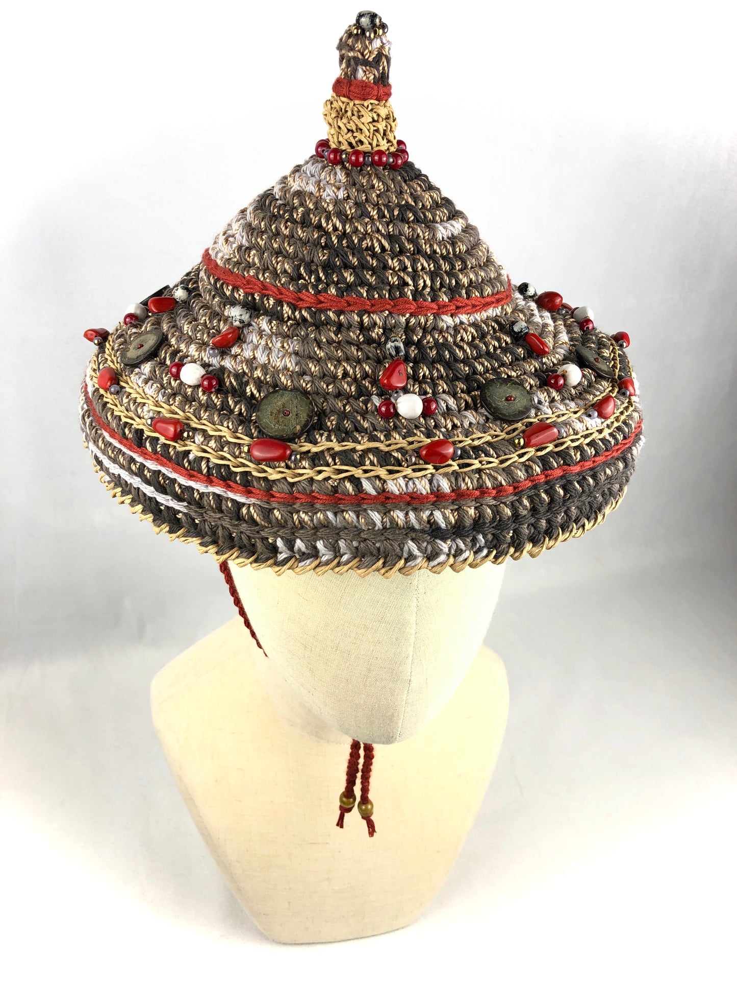 Brown red sunhat