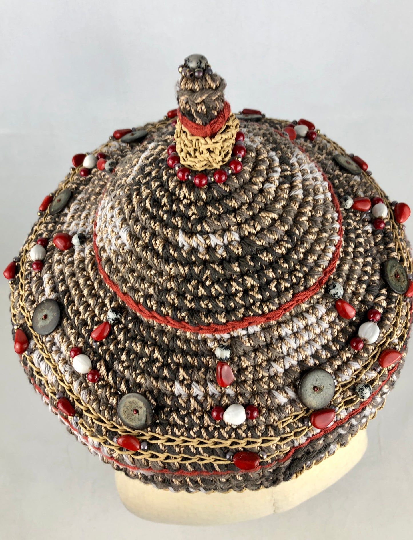 Brown red sunhat