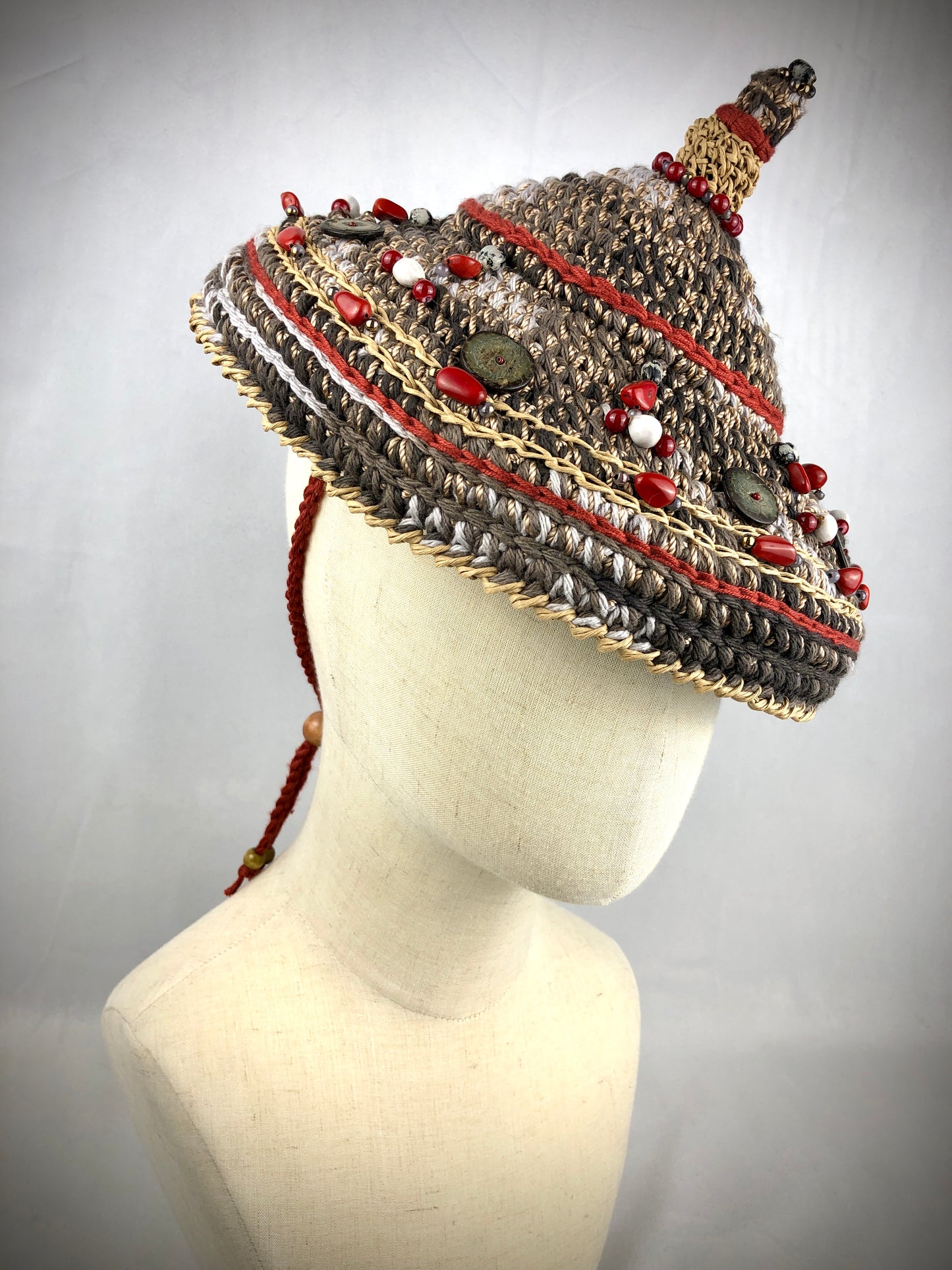 Brown red sunhat