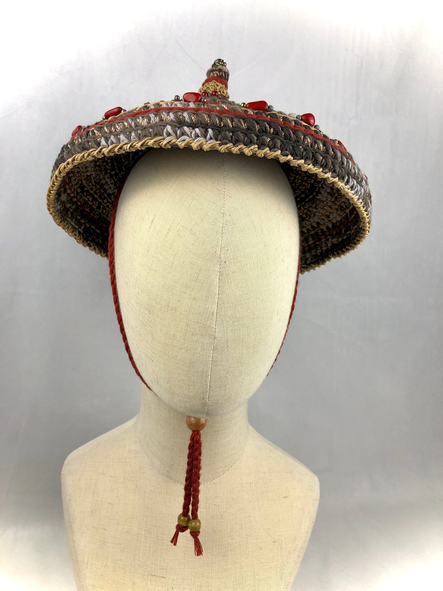 Brown red sunhat
