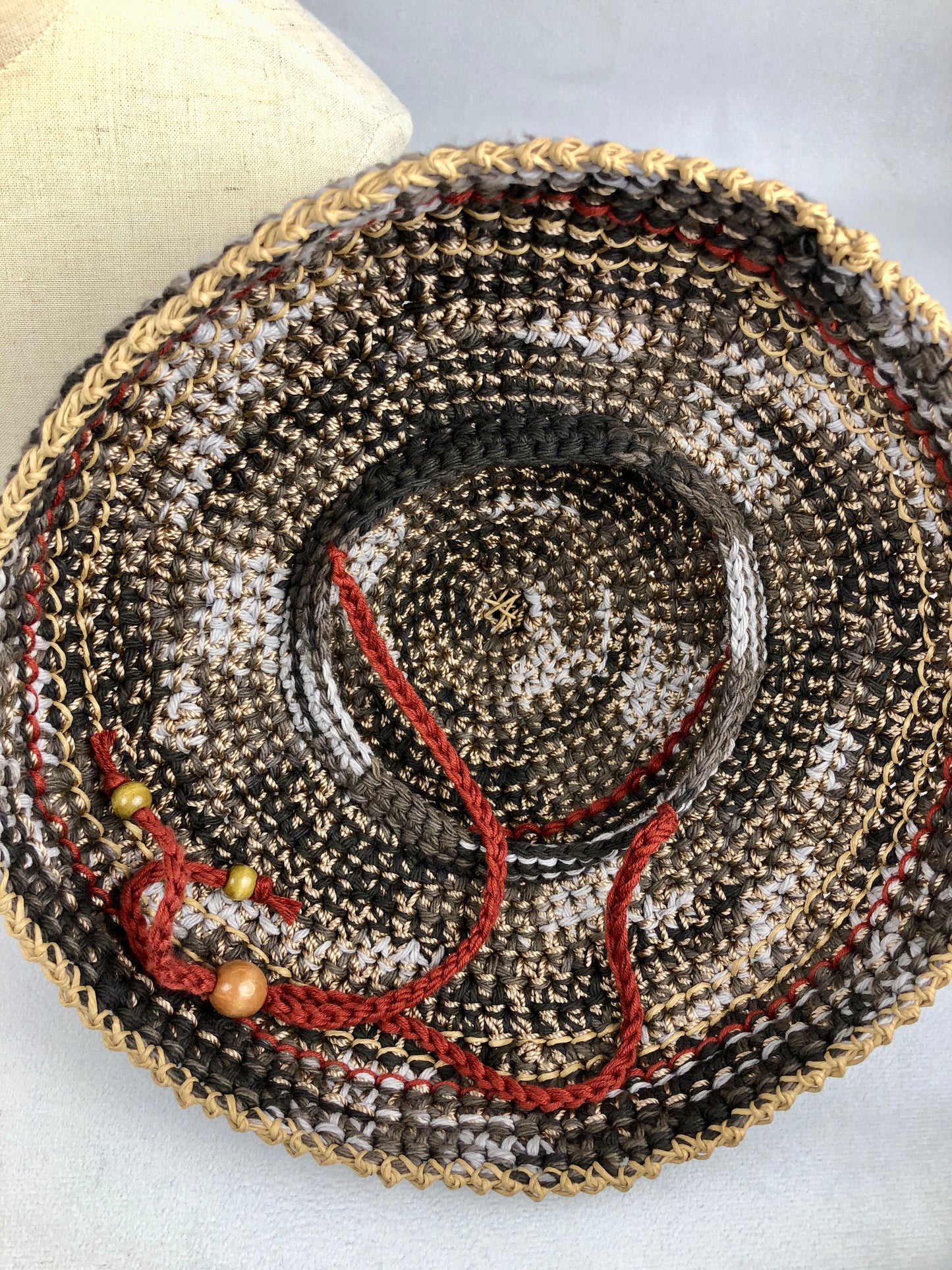 Brown red sunhat
