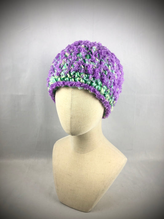 Purple broccoli  beanie toque