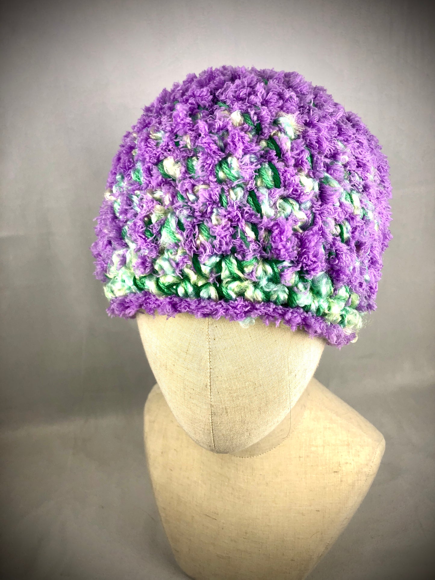 Purple broccoli  beanie toque