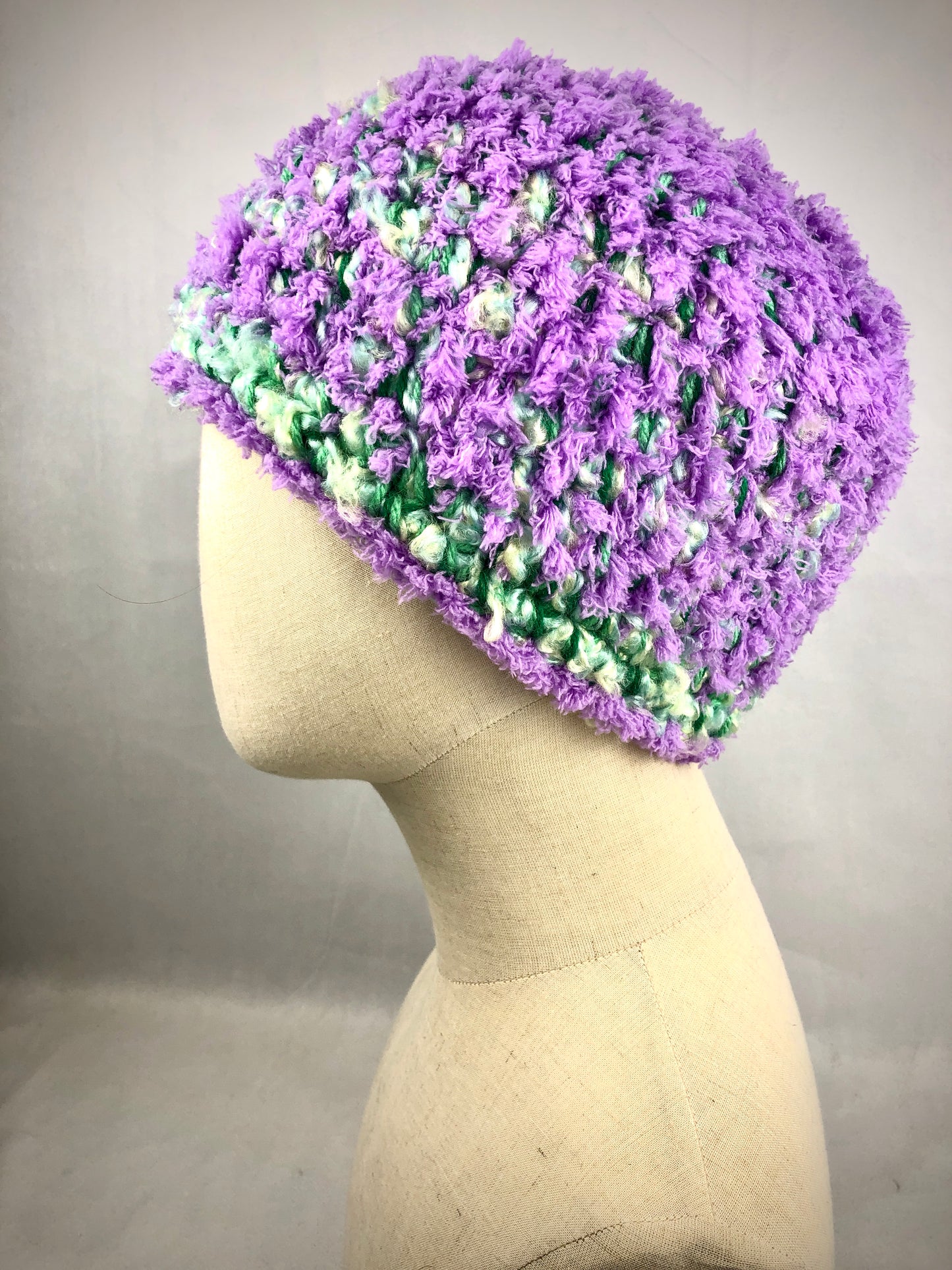 Purple broccoli  beanie toque