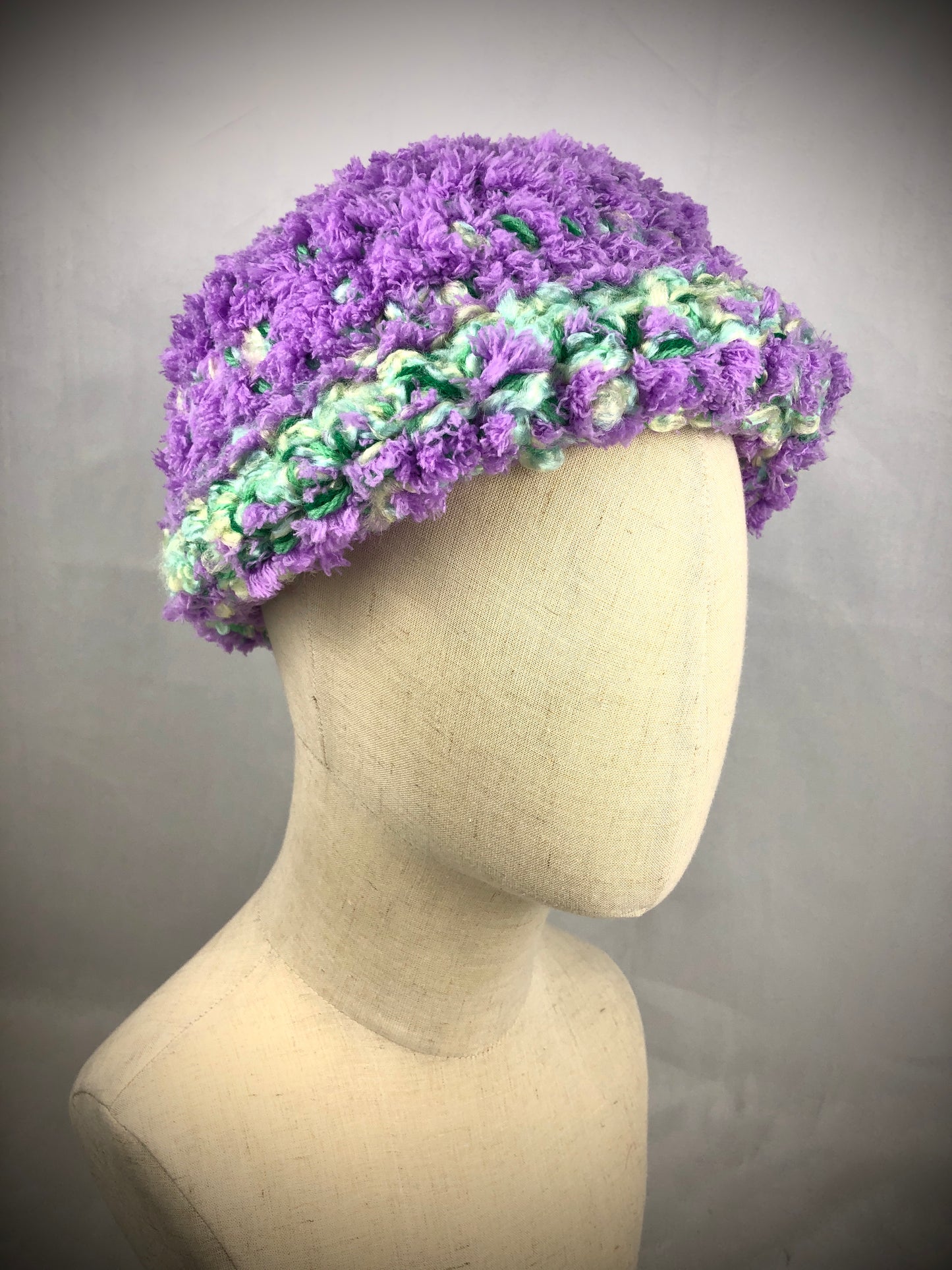 Purple broccoli  beanie toque