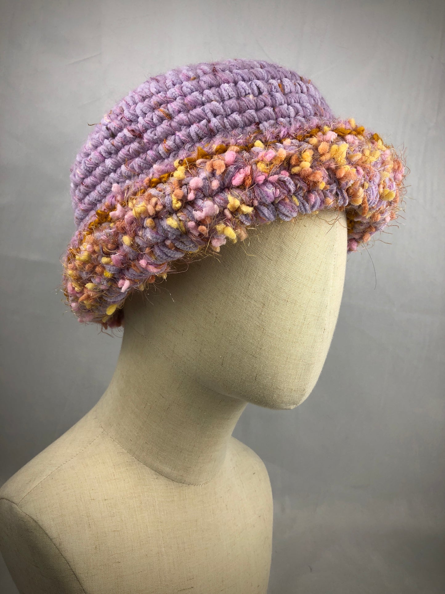 Pink yellow elegant bucket hat