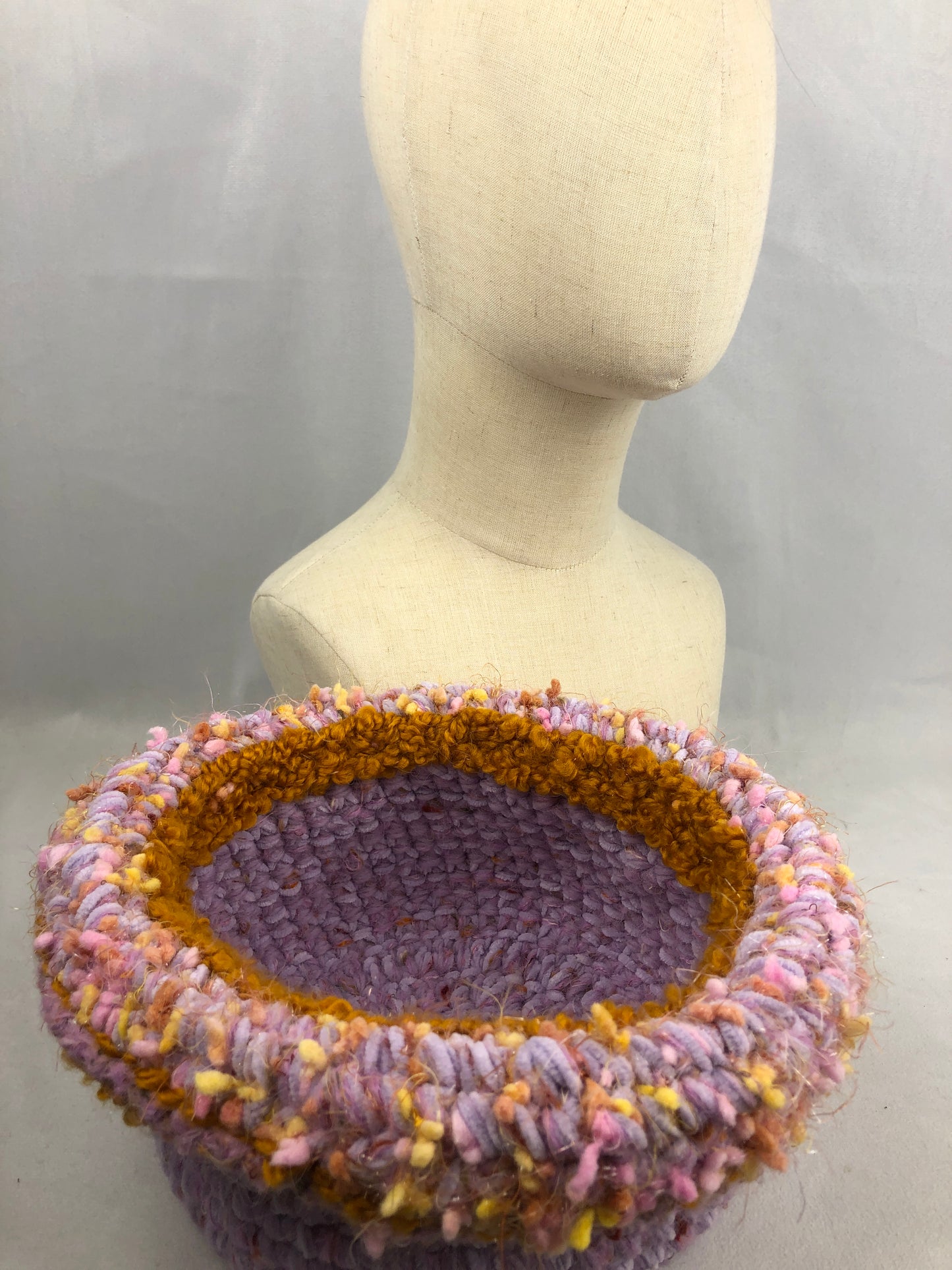 Pink yellow elegant bucket hat