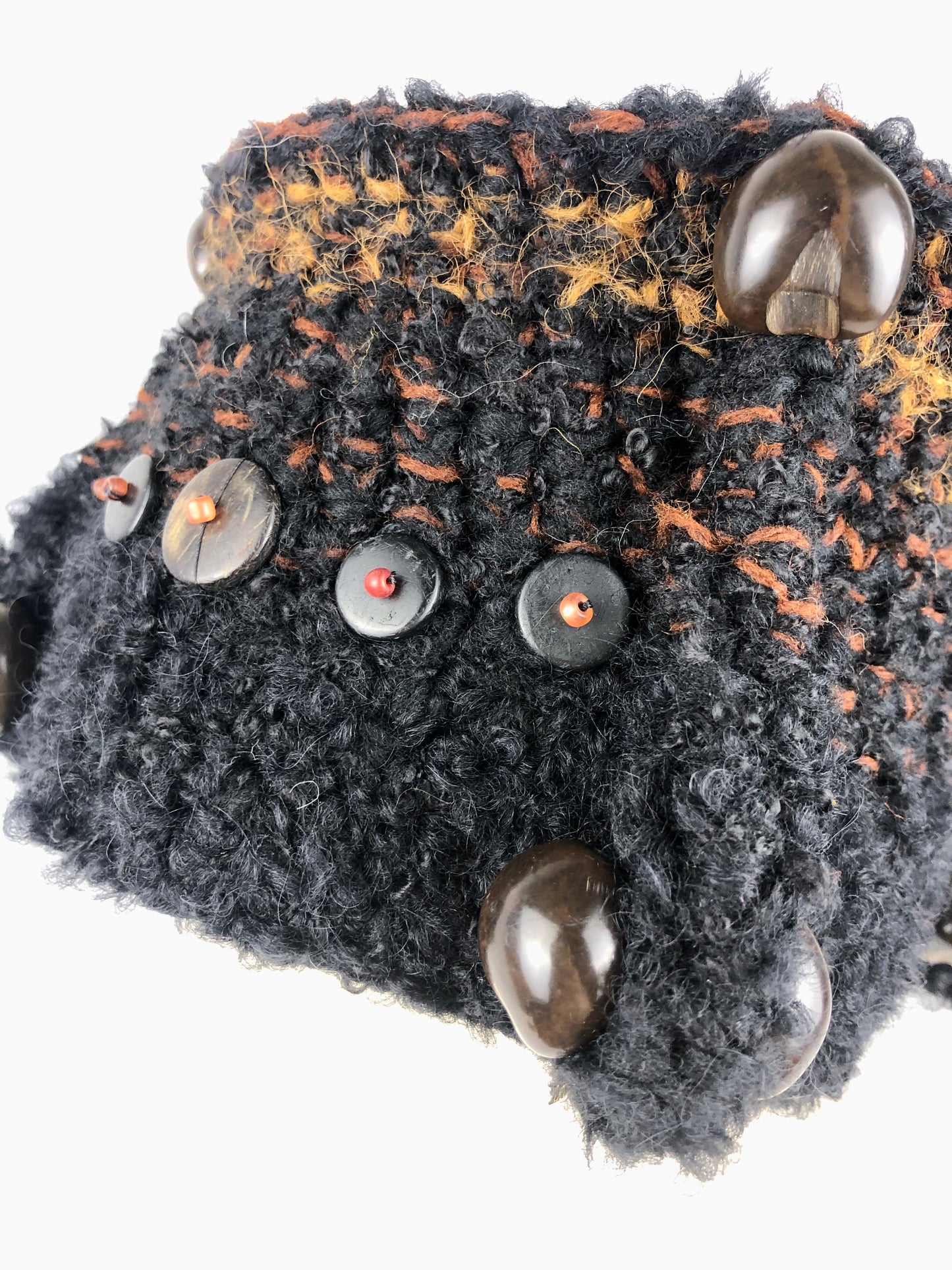 Black brown square bucket hat