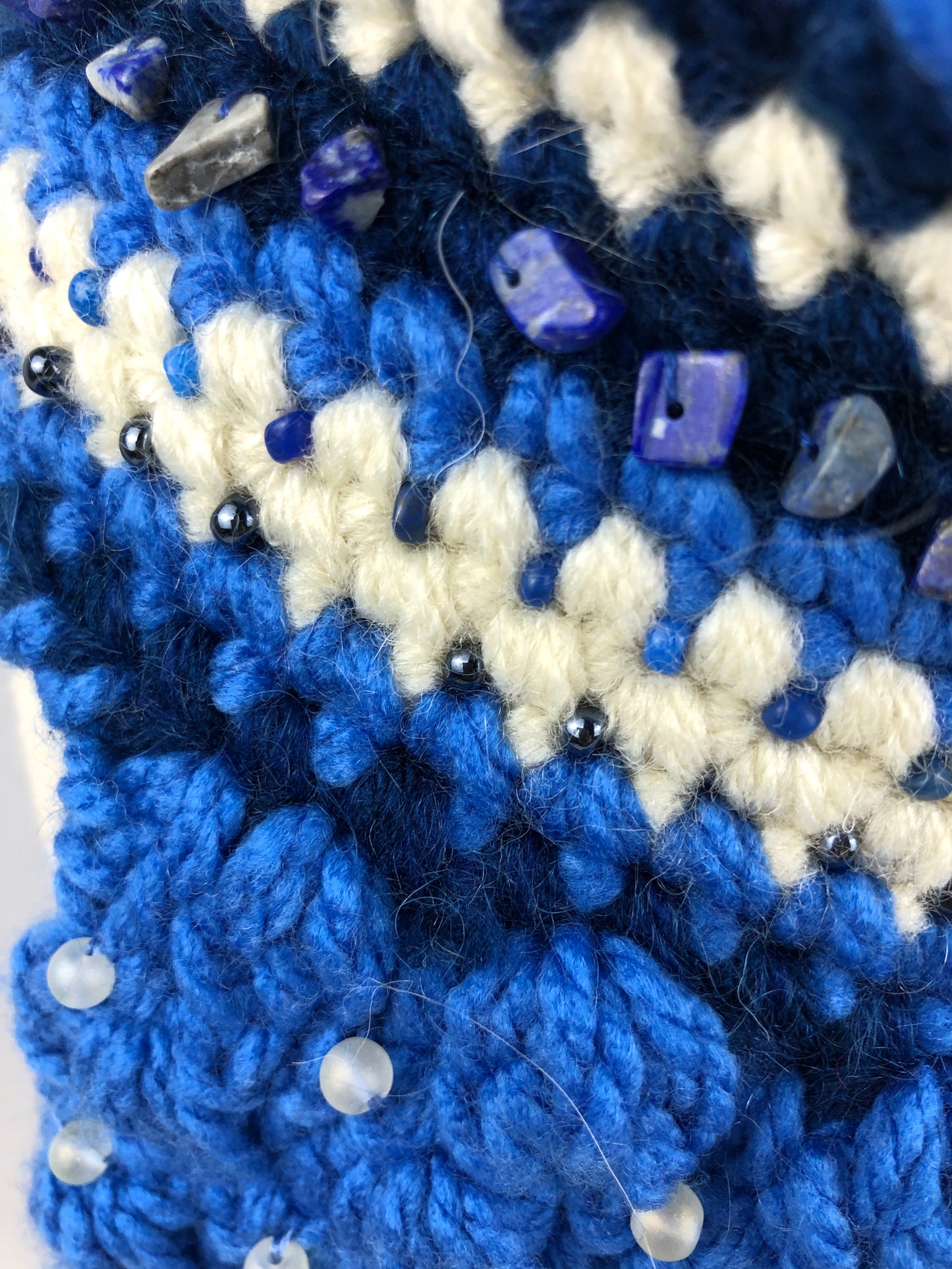 Blue lapis earflap hat