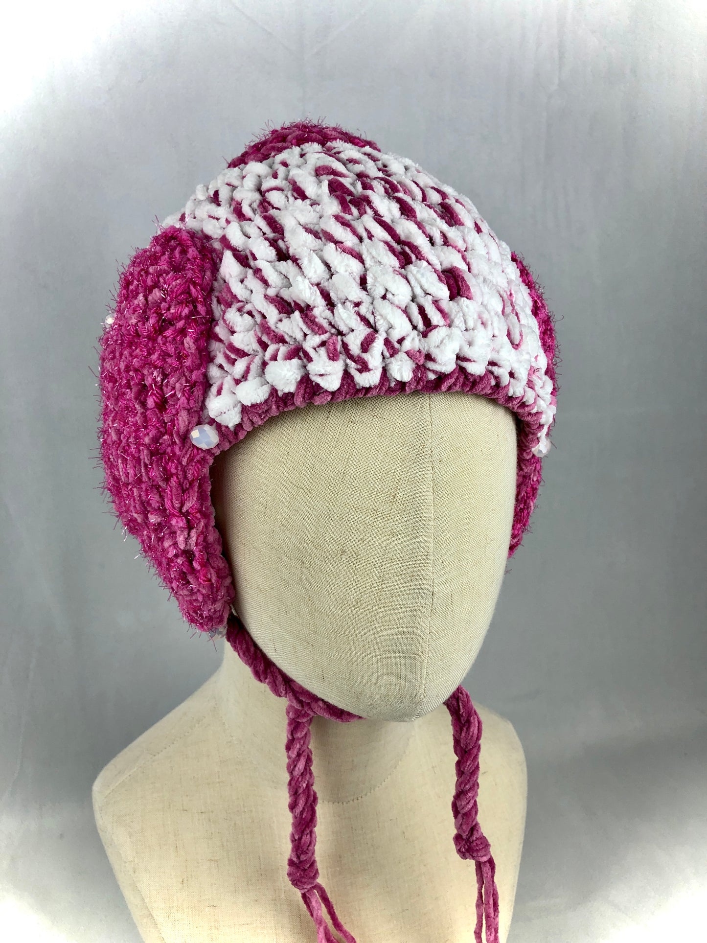Pink heart 🩷 earflap hat