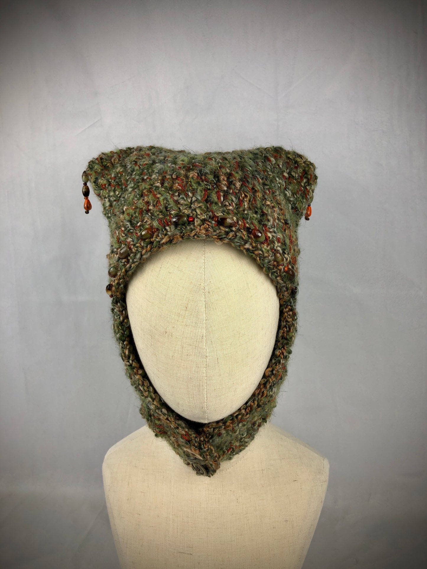 Olive brown Juster earflaps  hat