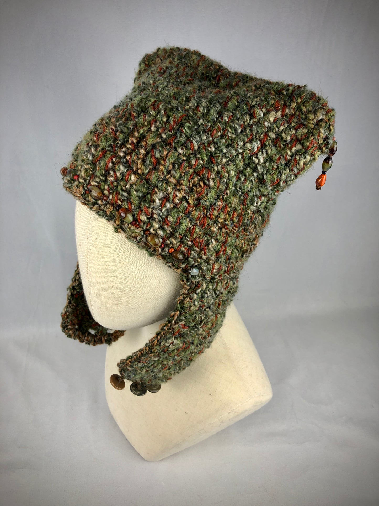 Olive brown Juster earflaps  hat